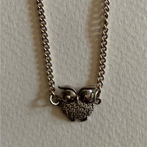 Vintage Swarovski crystal owl choker necklace